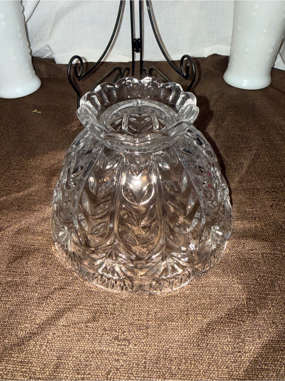 Vintage Clear Pressed Glass Lamp Shade